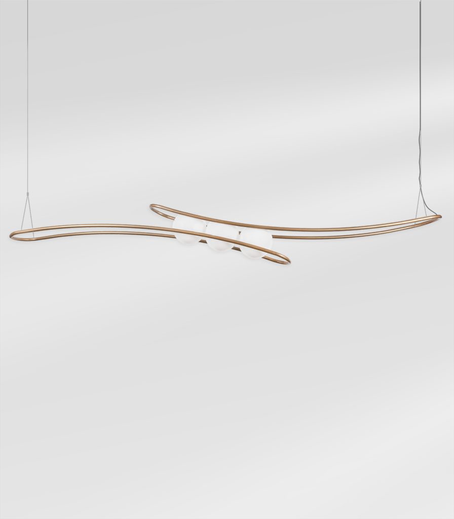 Aria Red Dot Ceiling Lamp in Metal and Acrylic — 2