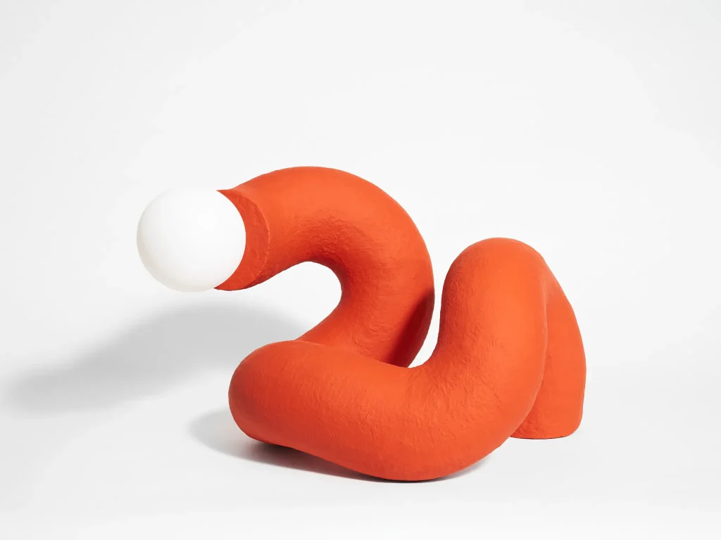 Lamp No. 2 - Orange Paper Pulp Lamp — 2