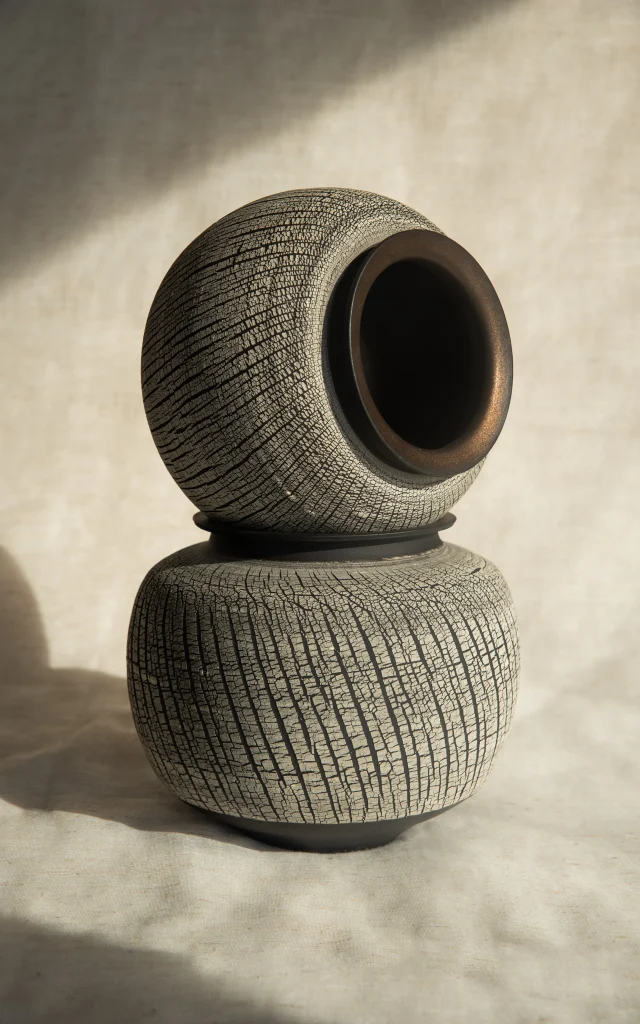Distressed Onyx Ivory Vessel No.1 — 2