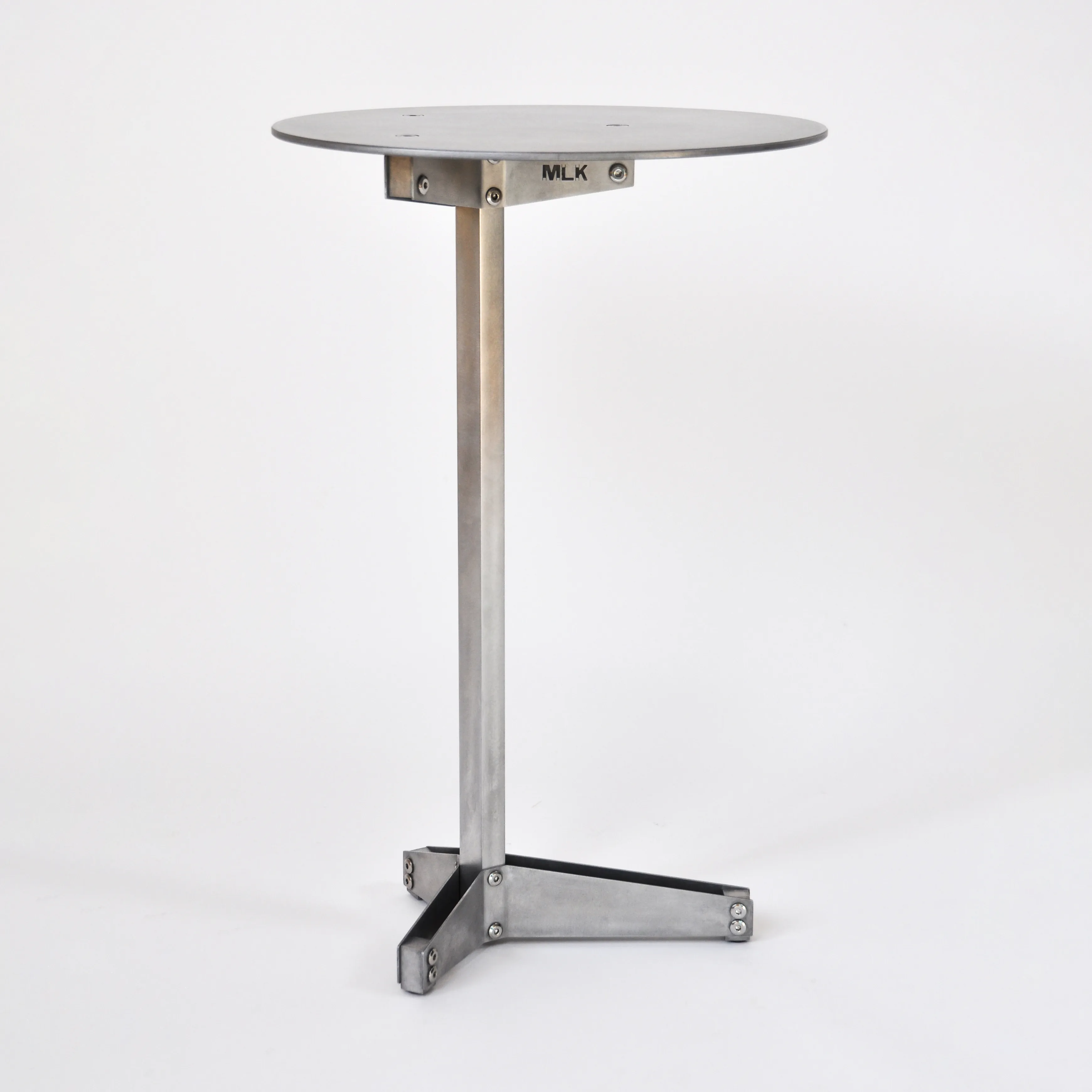 Hex400 Metal Side Tables – Mat Aluminium by MLK Furniture