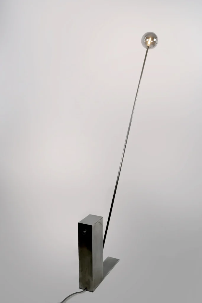 Oblique Glow Floor Lamp in Steel and Acrylic Resin — 2