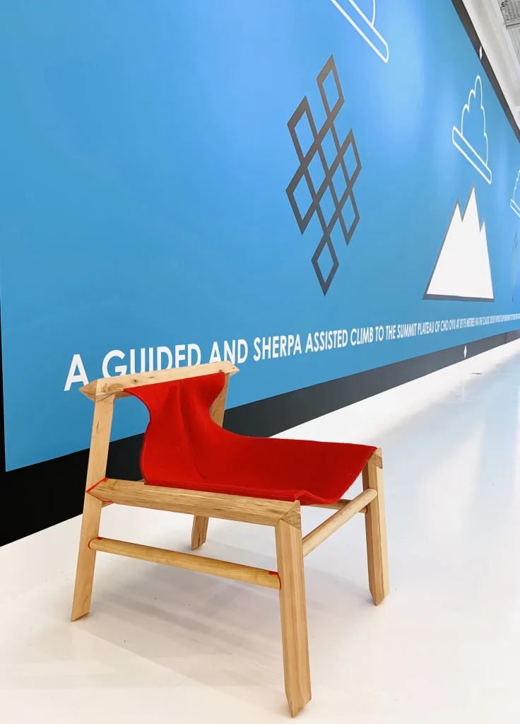 1907 Wood And Felted Wool Lounge Chair — 6