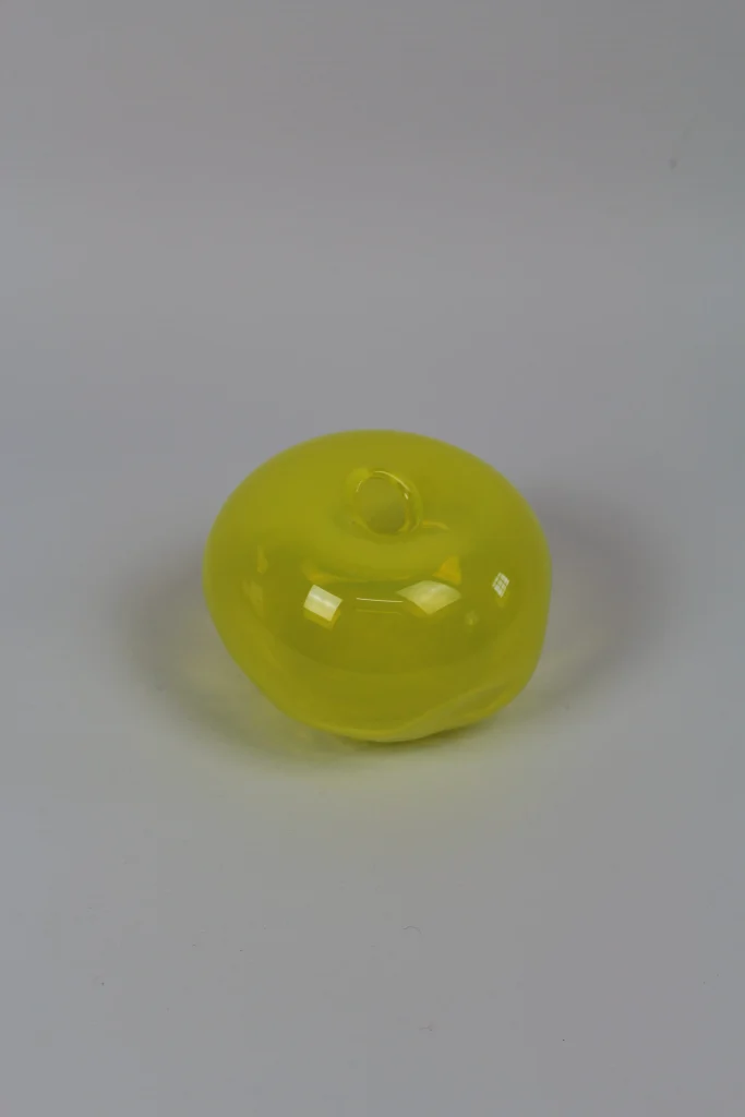 1/2 Ltr Forms - Lemon Yellow Handmade Glass Object — 2