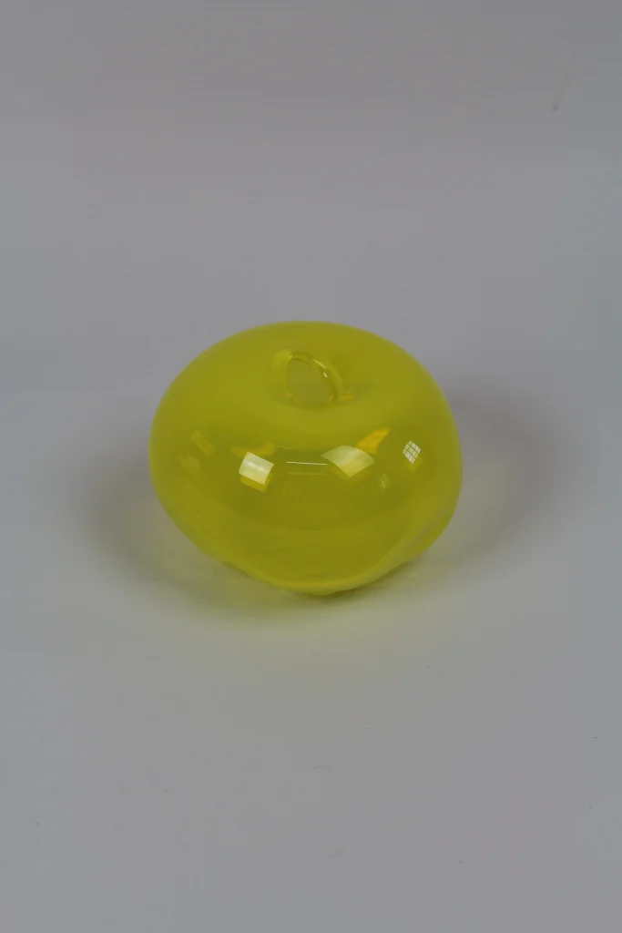 1/2 Ltr Forms - Lemon Yellow Handmade Glass Object — 3