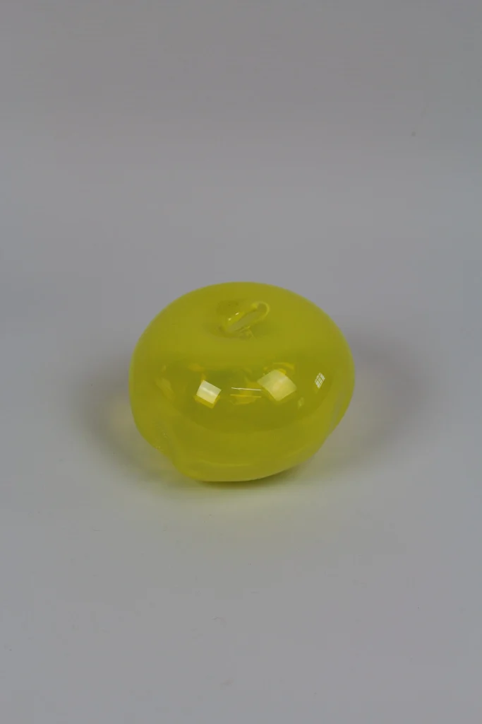 1/2 Ltr Forms - Lemon Yellow Handmade Glass Object — 4