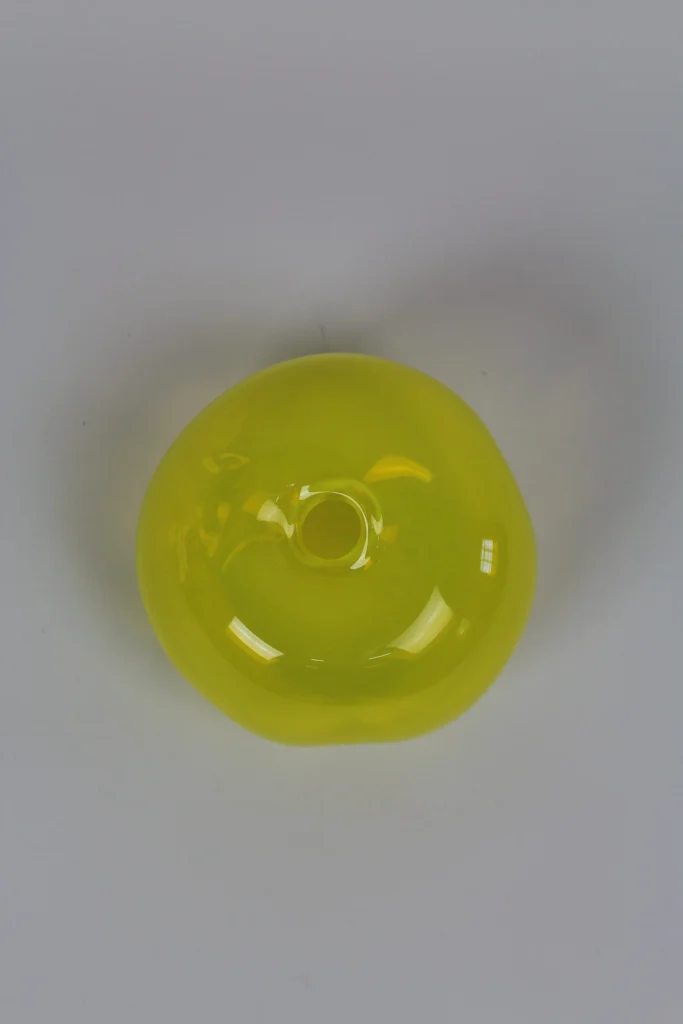 1/2 Ltr Forms - Lemon Yellow Handmade Glass Object — 5