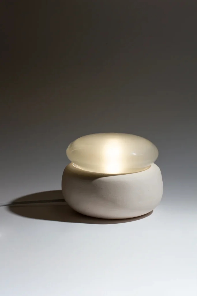 Table Lamp in Glass and Ceramic