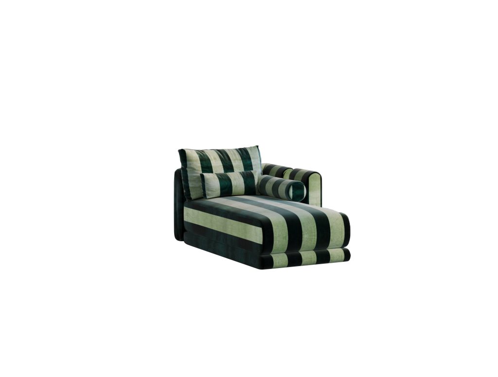 Kanz - Sofa Green & White Stripes — 9