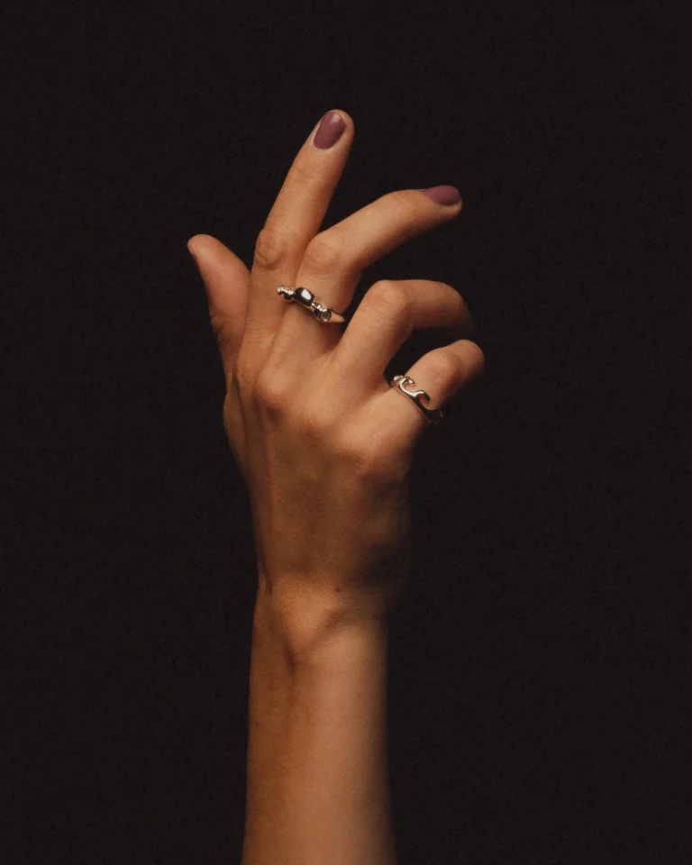 Double Slug - Sterling Silver Ring — 3