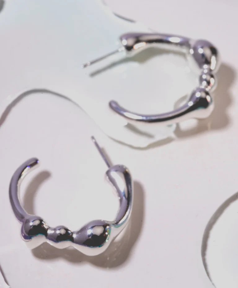 Bouncy - Sterling Silver Hoops — 4