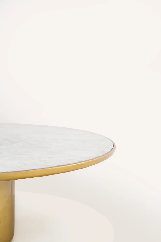 Oom - Marble & Cast Aluminum Coffee Table — 2