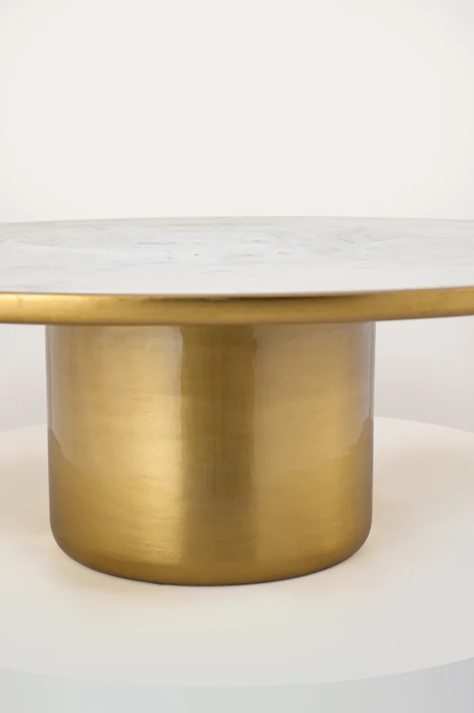 Oom - Marble & Cast Aluminum Coffee Table — 3