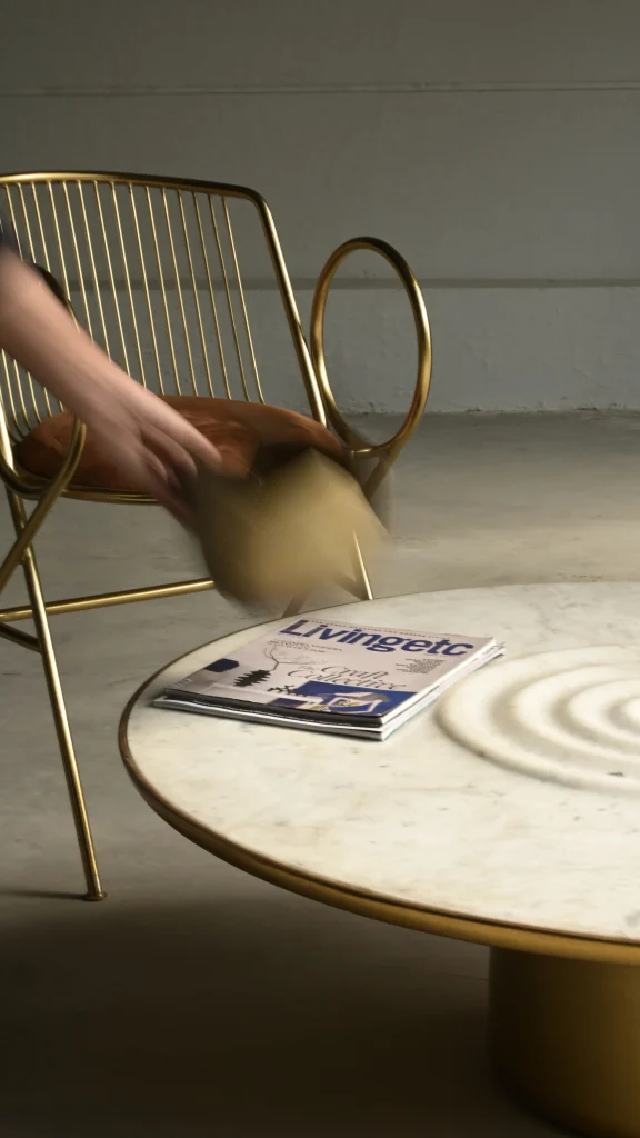 Oom - Marble & Cast Aluminum Coffee Table — 9