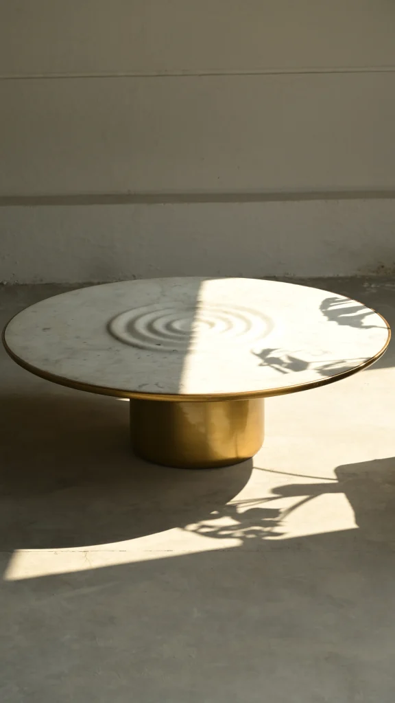 Oom - Marble & Cast Aluminum Coffee Table — 11