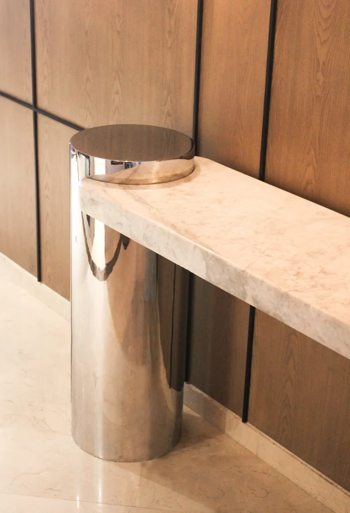 Orion - Marble & Stainless Steel Console Table — 8