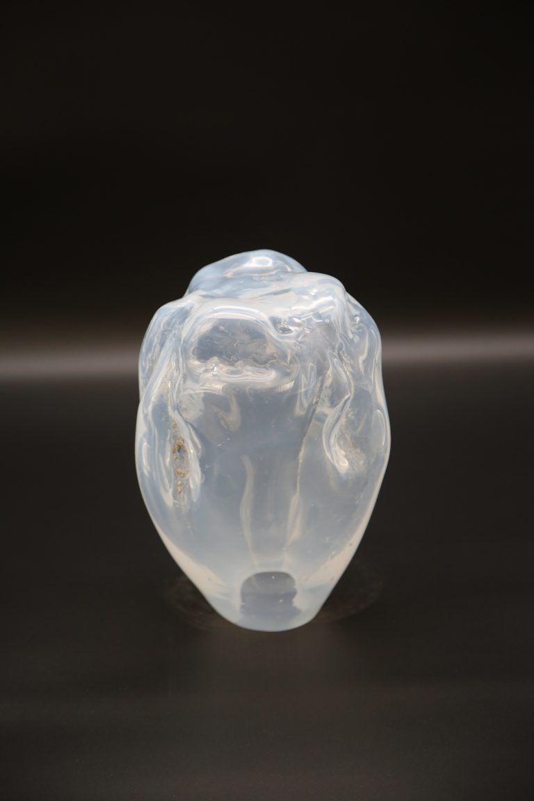 Rip No. 1 - Opal White Glass Blown Vase — 3