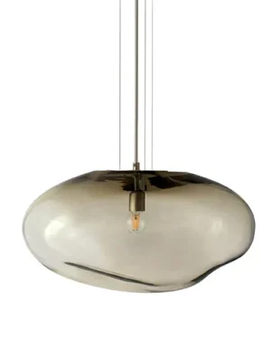 Haumea Amorph Pendant Lamp - Single, Silver Smoke