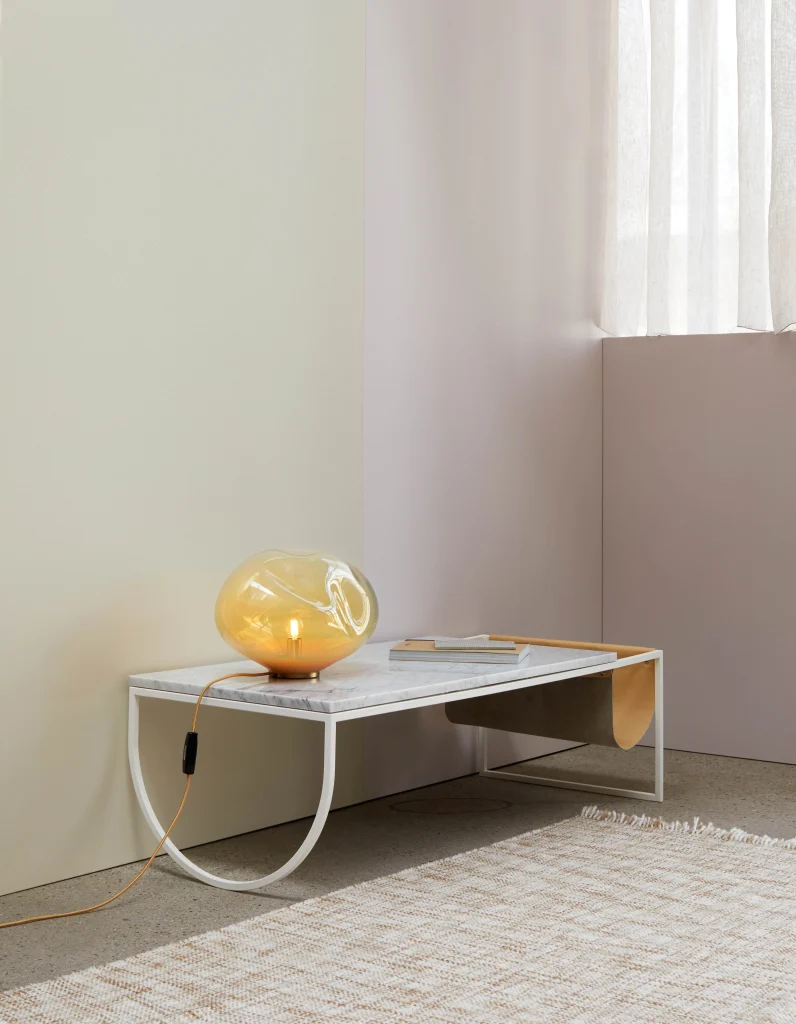 Haumea Amorph Table Lamp in Silver Smoke Glass — 6