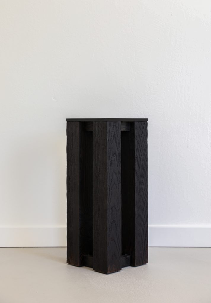 T-03 - Brutalist Wooden Side Table — 1
