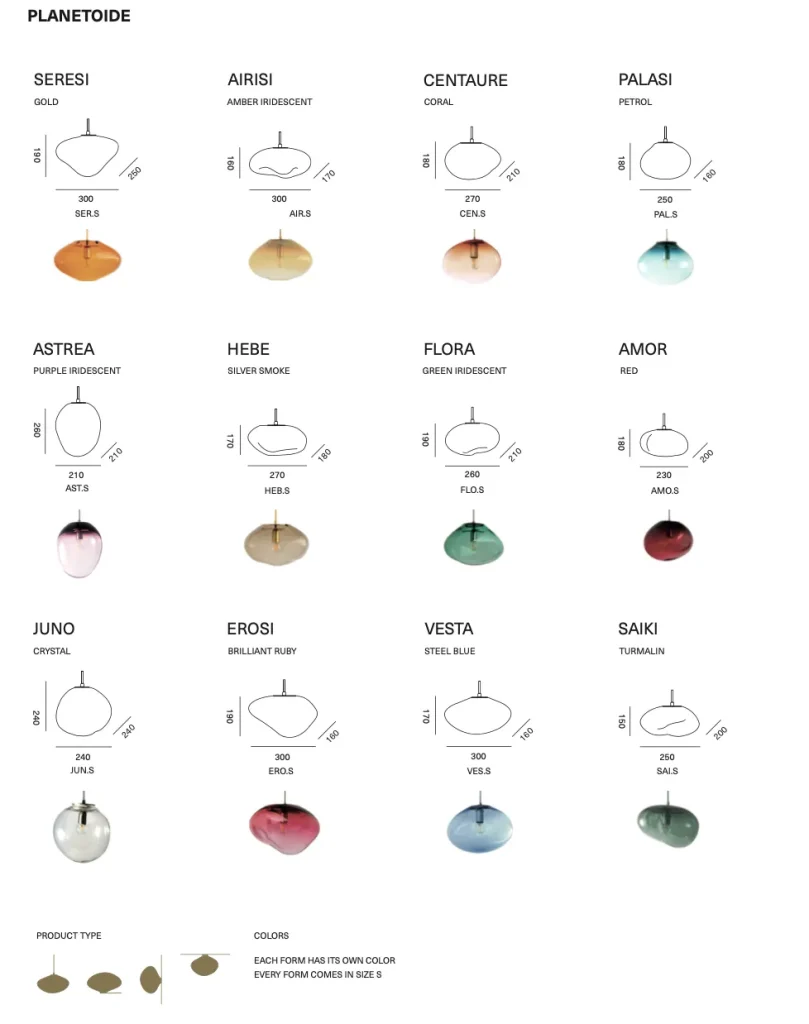 Planetoide Seresi Pendant Lamp in Blown Glass — 6
