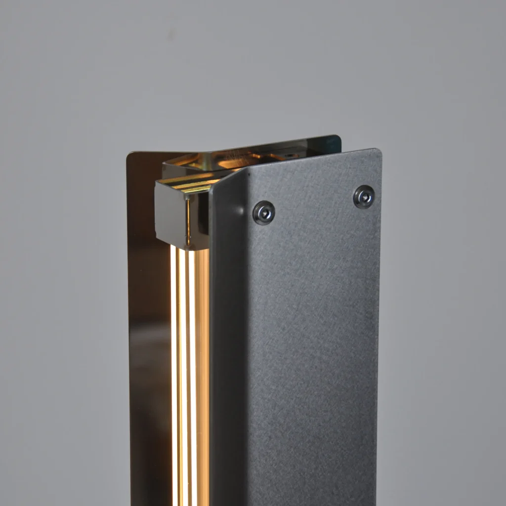 Ne1200/145 Floor Lamp in Acrylic and Stainless Steel — 2