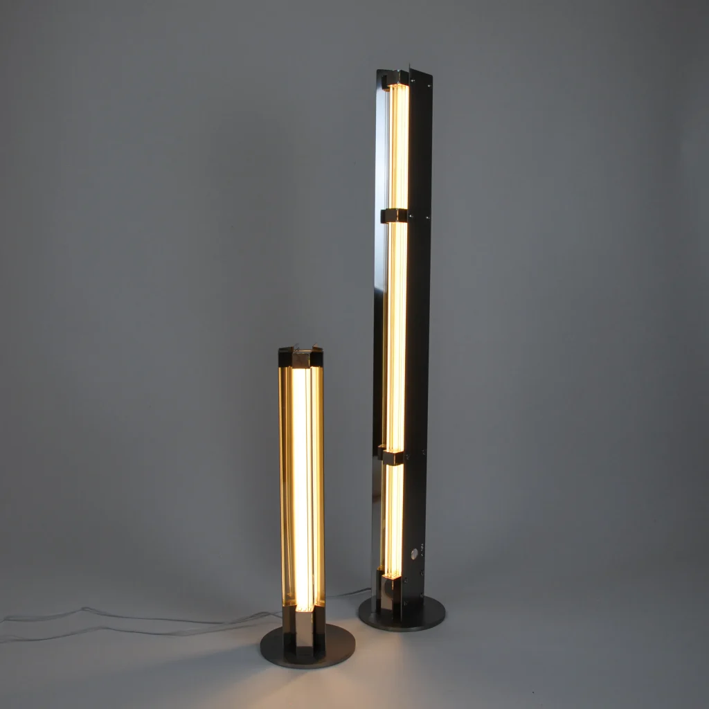 Ne1200/145 Floor Lamp in Acrylic and Stainless Steel — 7