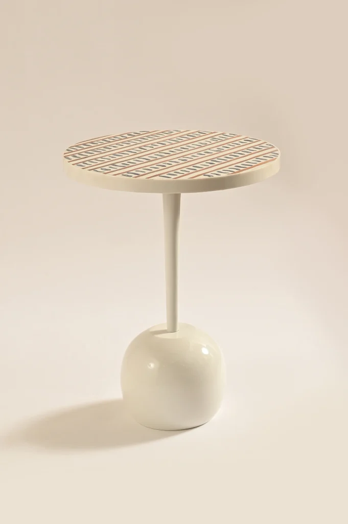 Sambhal - Cast Aluminum & Resin Side Table — 2