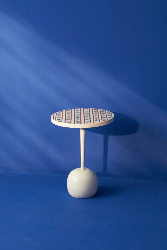 Sambhal - Cast Aluminum & Resin Side Table — 9
