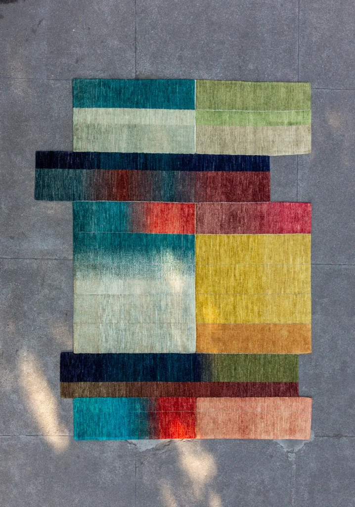 The Calendar hand-knotted wool rug by A* alittlemore studio