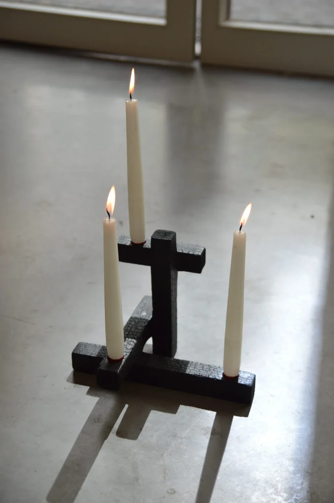 Tetris No. 3 – Wood Candle Holder
