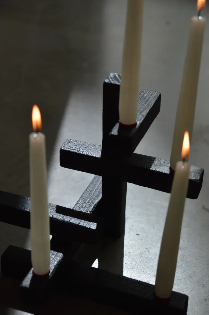 Tetris No. 5 - Wood Candle Holder — 3
