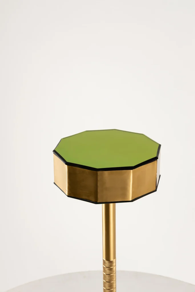 Barbell - Cast Aluminum & Glass Drink Table — 7