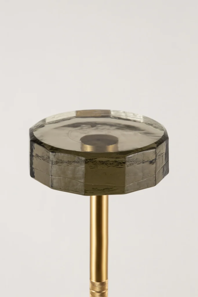 Barbell - Cast Aluminum & Glass Drink Table — 8