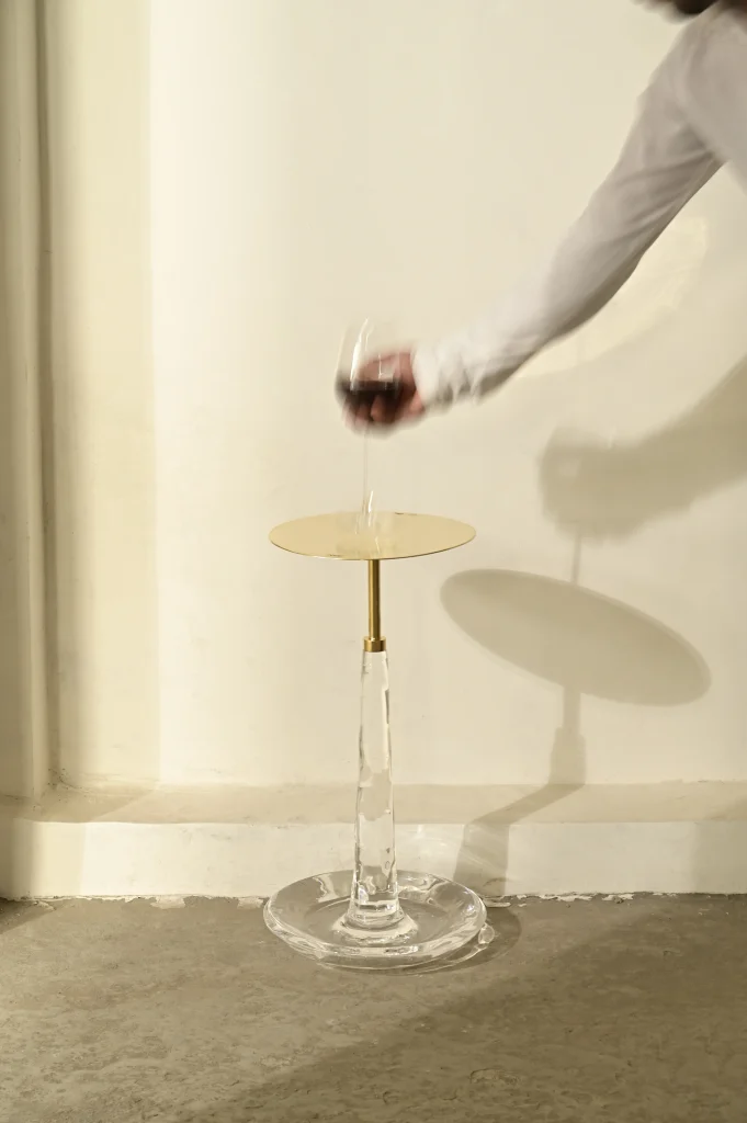 Tap - Brass & Acrylic Drink Table — 15