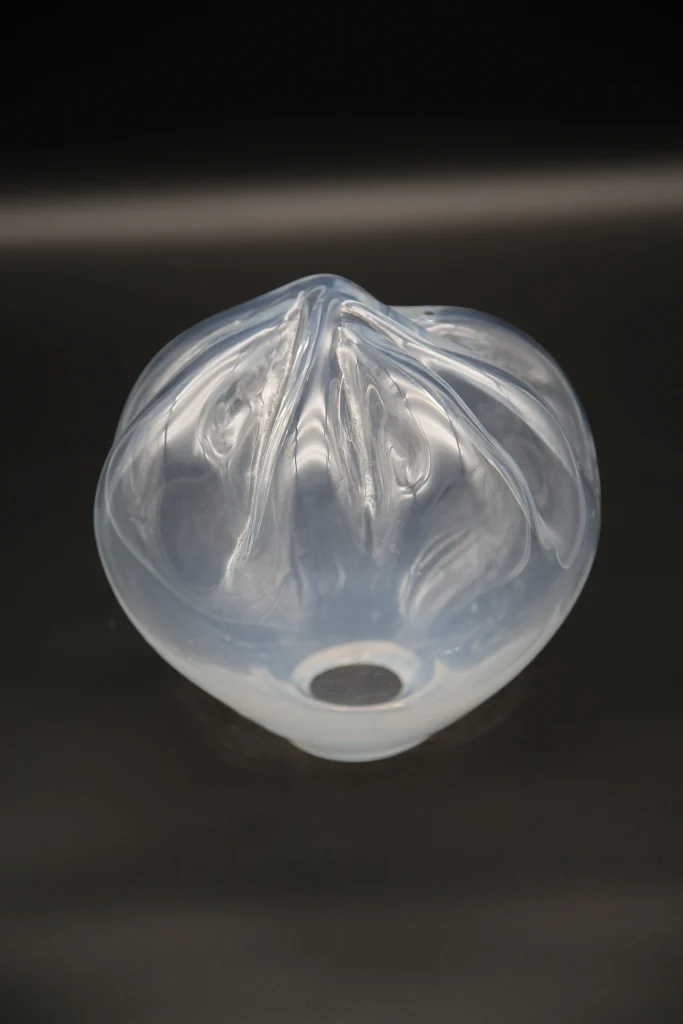 Rip No. 4 - Opal White Glass Blown Vase — 5