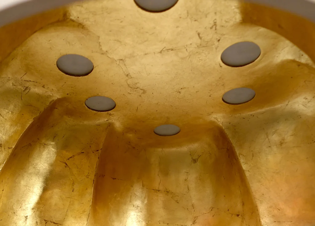 N2 Cloud Ceiling Lamp in Cherry Wood and Gold Leaf — 5