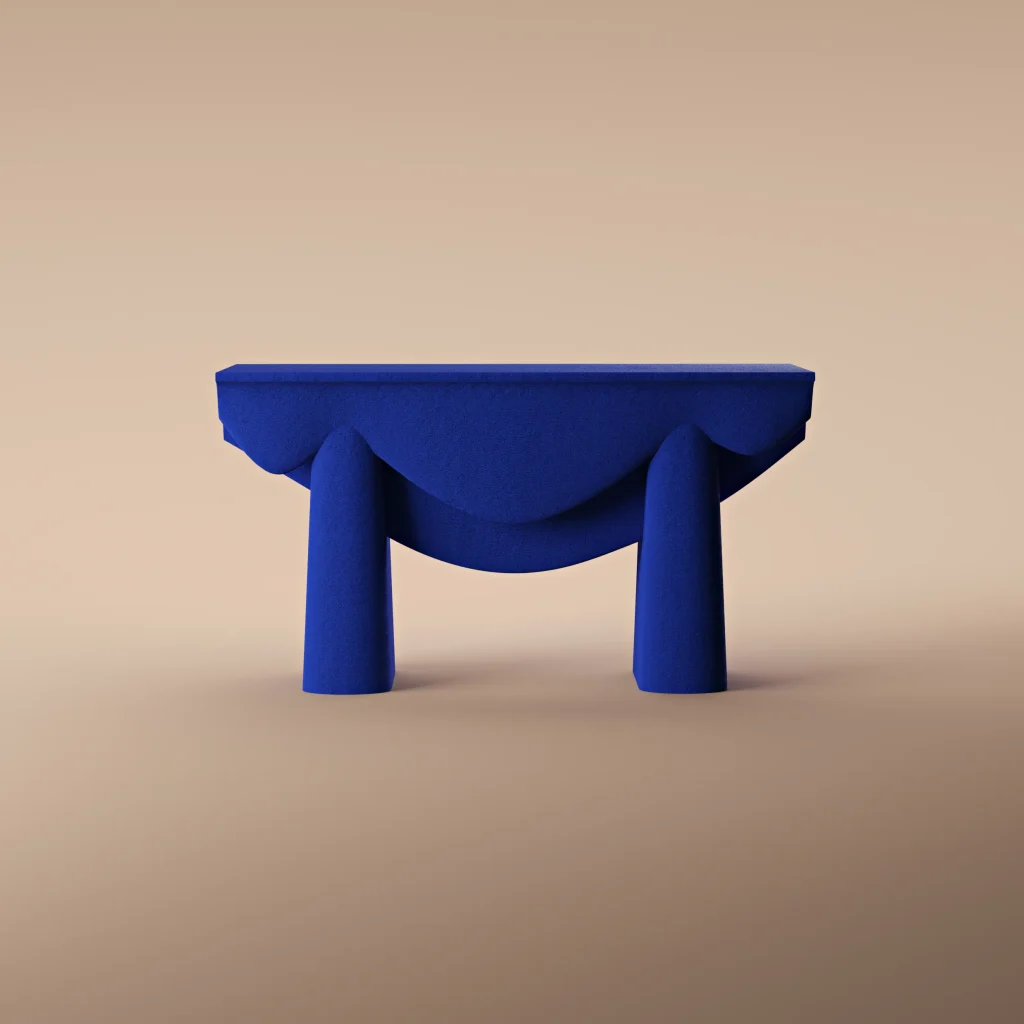 Contourage Quartz Sand Console Table — 2