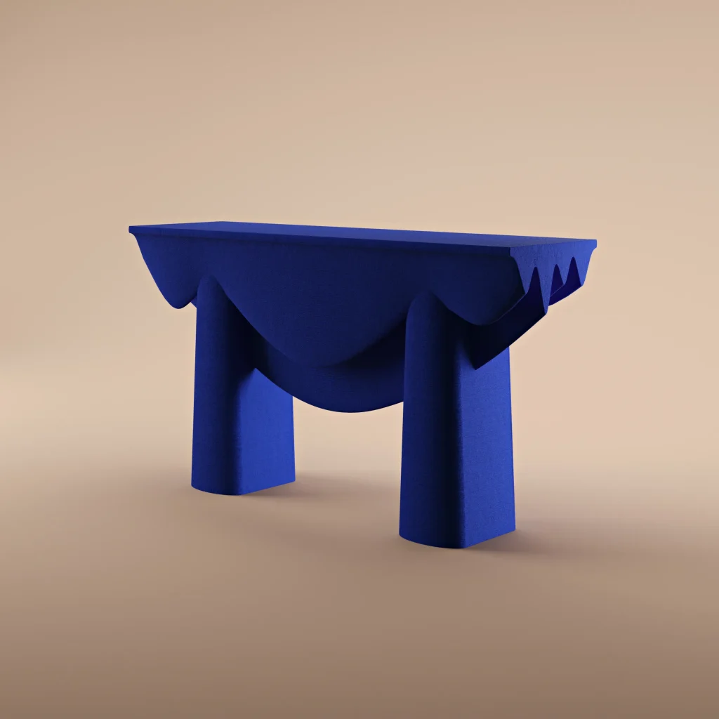 Contourage Quartz Sand Console Table — 3