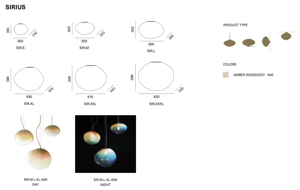 Airisi-Astrea-Sirius Ceiling Lamp in Blown Glass — 6
