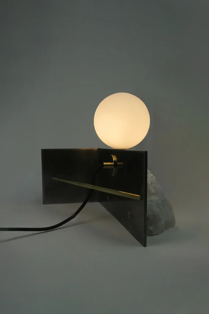 Himalaya Lunar Horizontal Table Lamp in Alabaster — 3