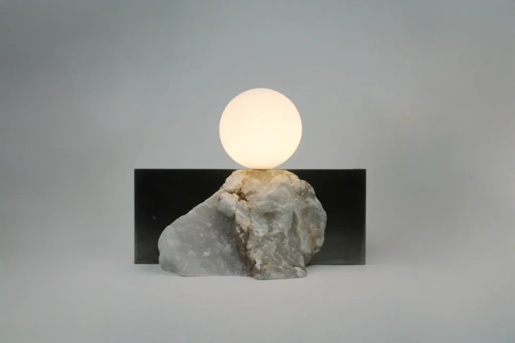 Himalaya Lunar Horizontal Table Lamp in Alabaster — 4