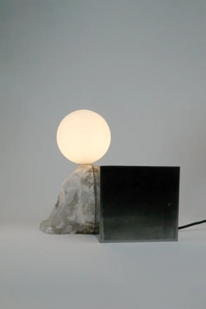 Himalaya Lunar Horizontal Table Lamp in Alabaster — 5