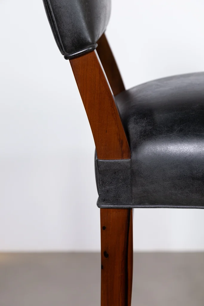 Neto - Exotic Contemporary Wood Bar Stool With Wrapped Leather — 6