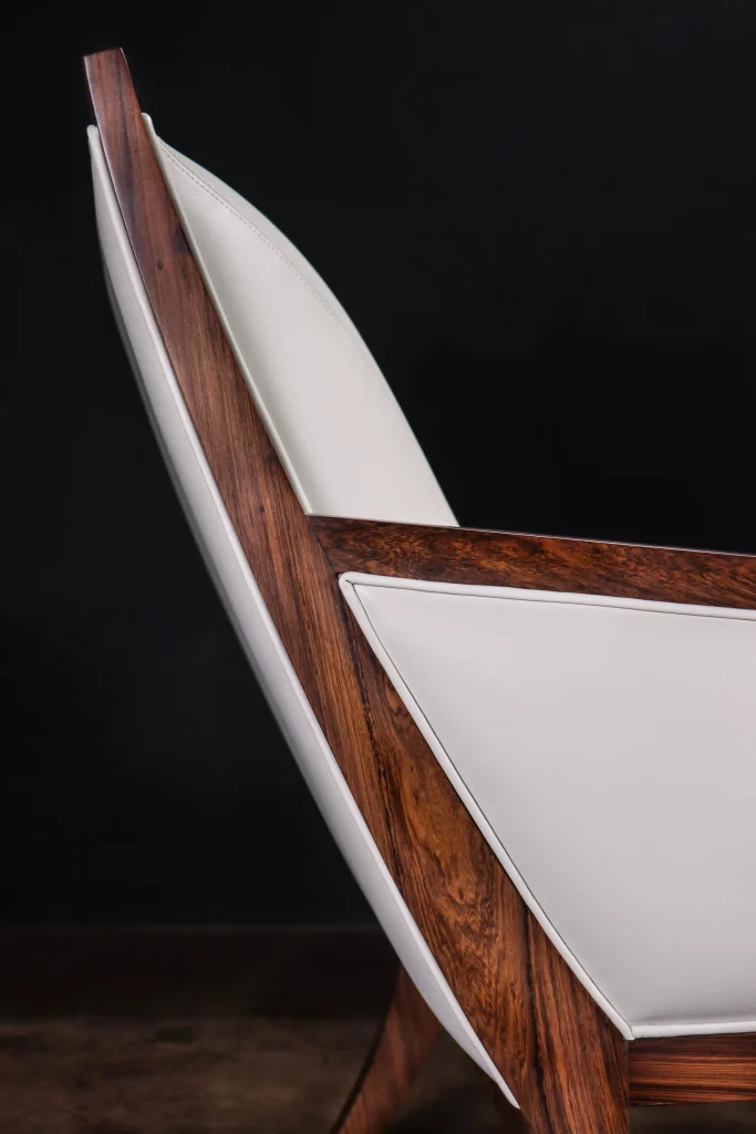 Belgrano - Contemporary Lounge Chair In Wood And Leather — 9