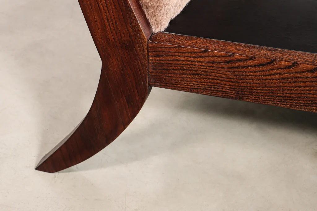 Belgrano - Sheepskin And Smoked Oak Contemporary Designer Bed — 8