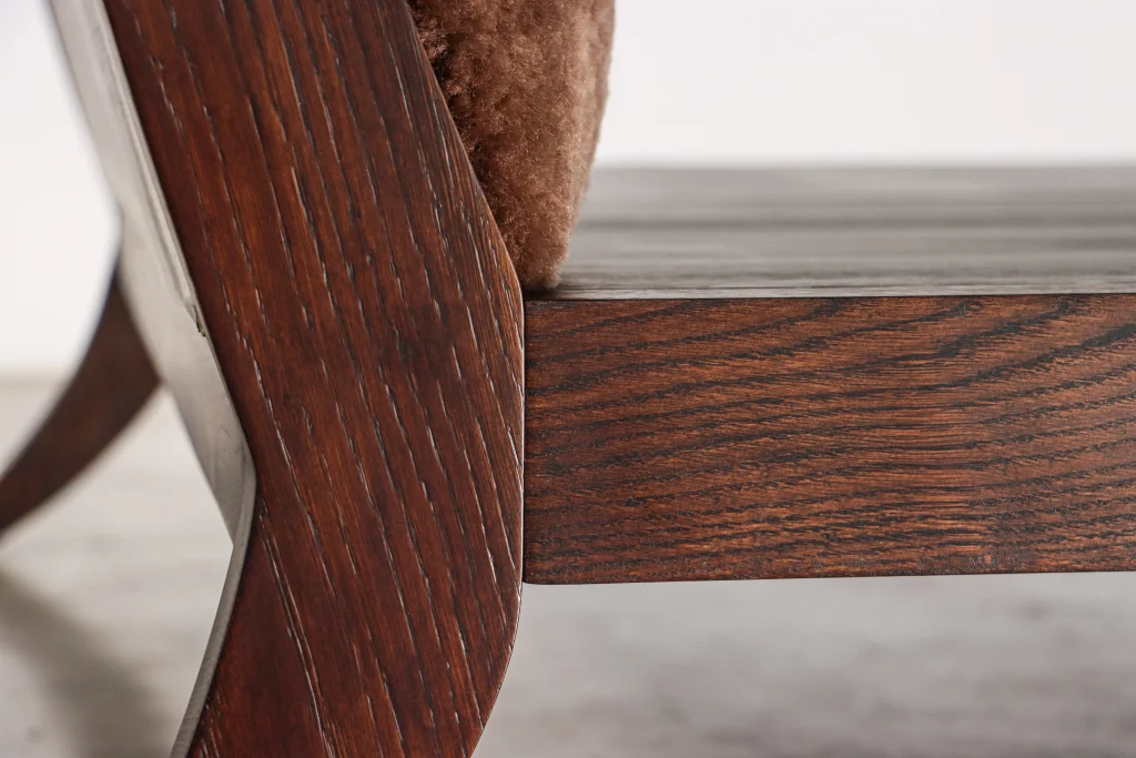 Belgrano - Sheepskin And Smoked Oak Contemporary Designer Bed — 10