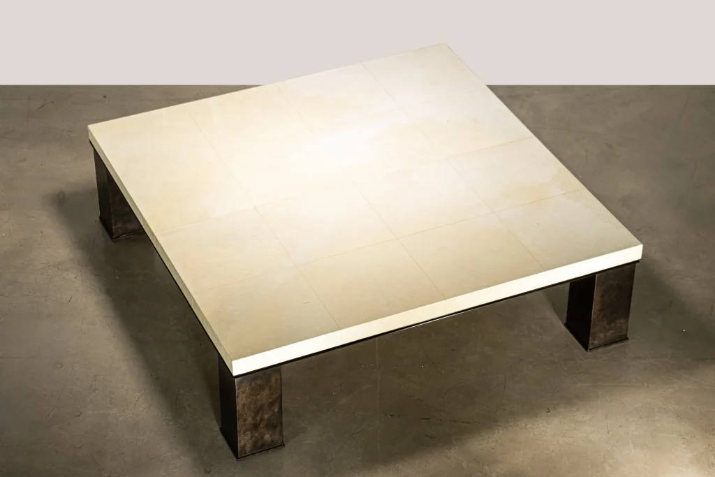 Michelangelo - Metal & Parchment Coffee Table — 4