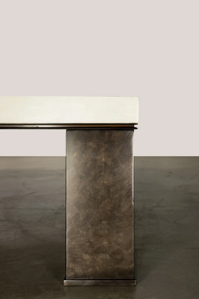 Michelangelo - Metal & Parchment Coffee Table — 12