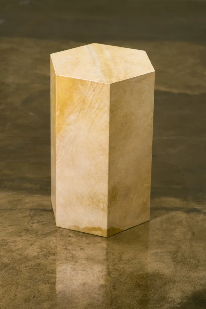 Pergamino Hex - Modern Minimal Parchent Hexagonal Side Table — 3