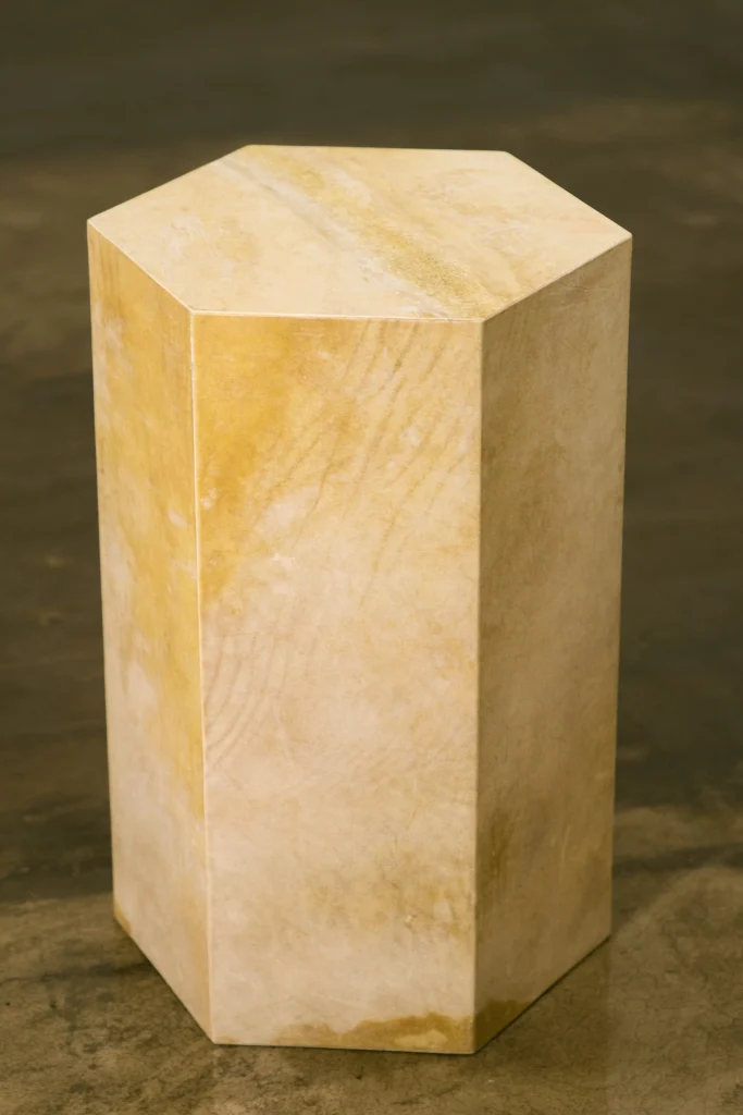 Pergamino Hex - Modern Minimal Parchent Hexagonal Side Table — 4
